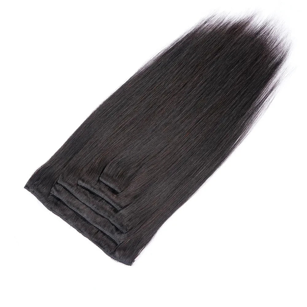 Machine Remy Straight Clip In Human Hair (10Pcs 16 to 24 Inch) - Lushstrand