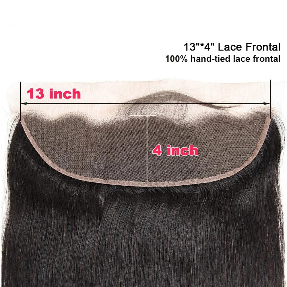 Frontal Brazilian Human Hair Transparent Soft Lace Frontal Invisible Pre Plucked - Lushstrand