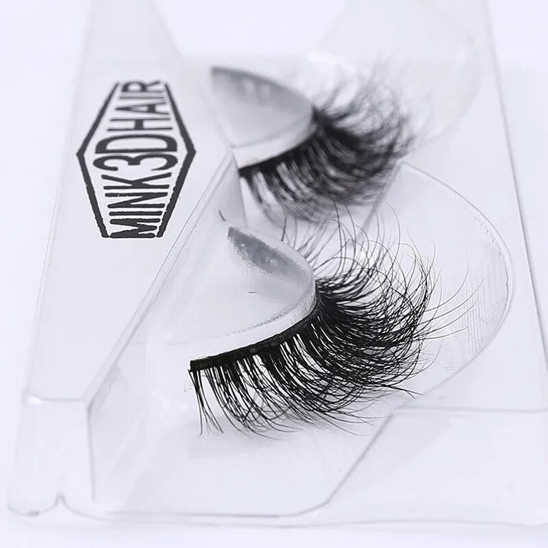 Real Mink Eyelashes Handmade Crossing Lashes Individual Strip - Lushstrand