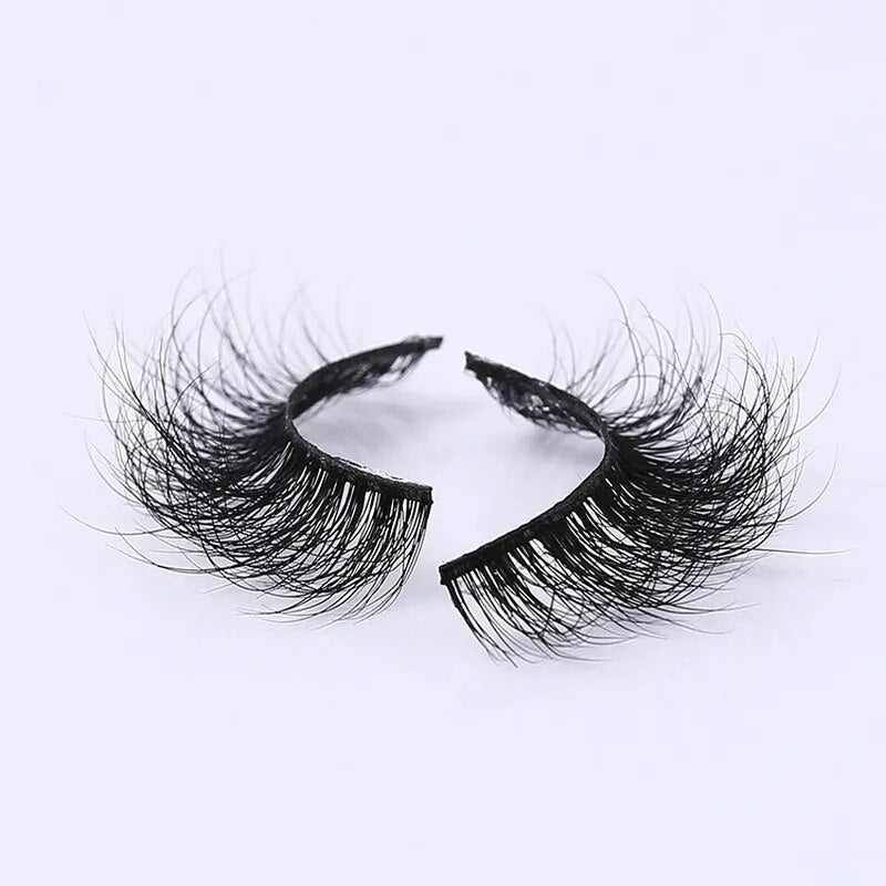 Real Mink Eyelashes Handmade Crossing Lashes Individual Strip - Lushstrand