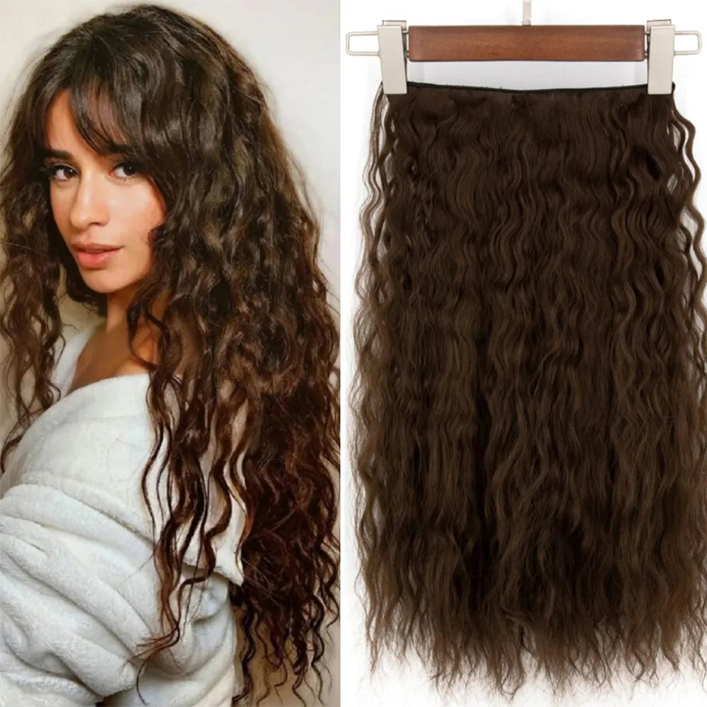 Synthetic One Piece Long Curly Clips in Hair Extension Natural Hair - Lushstrand