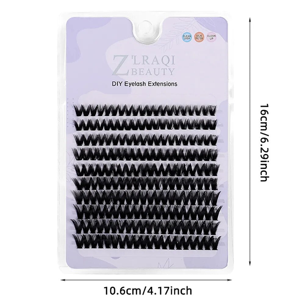 Cluster Lashes 200pcs DIY Eyelash Extension D Curl - Lushstrand