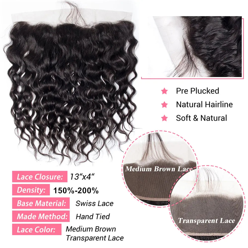 Water Wave With Closure Curly Human Hair - Lushstrand