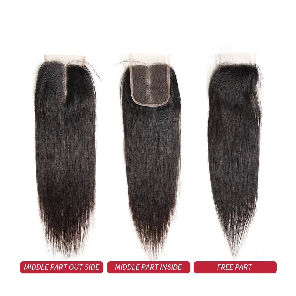 Straight Lace Closure 4x4 Peruvian Human Hair - Lushstrand