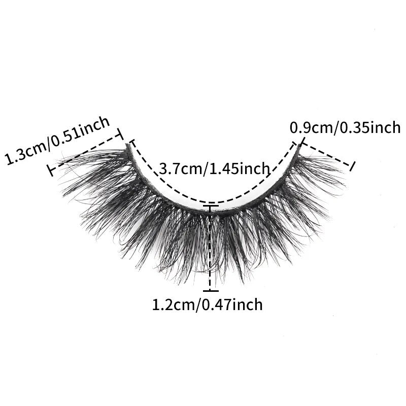 Eyelashes Natural Long Wispy Fluffy 3D Mink Lashes Extension - Lushstrand