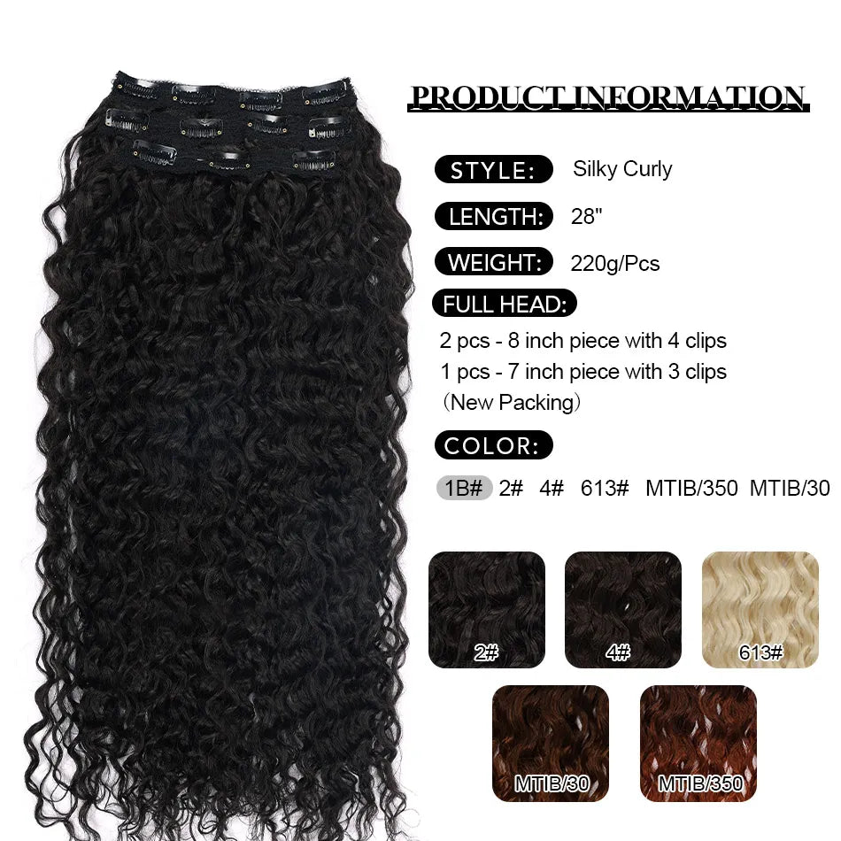 Kinky Curly Clip In Hair Extension For Women - Lushstrand