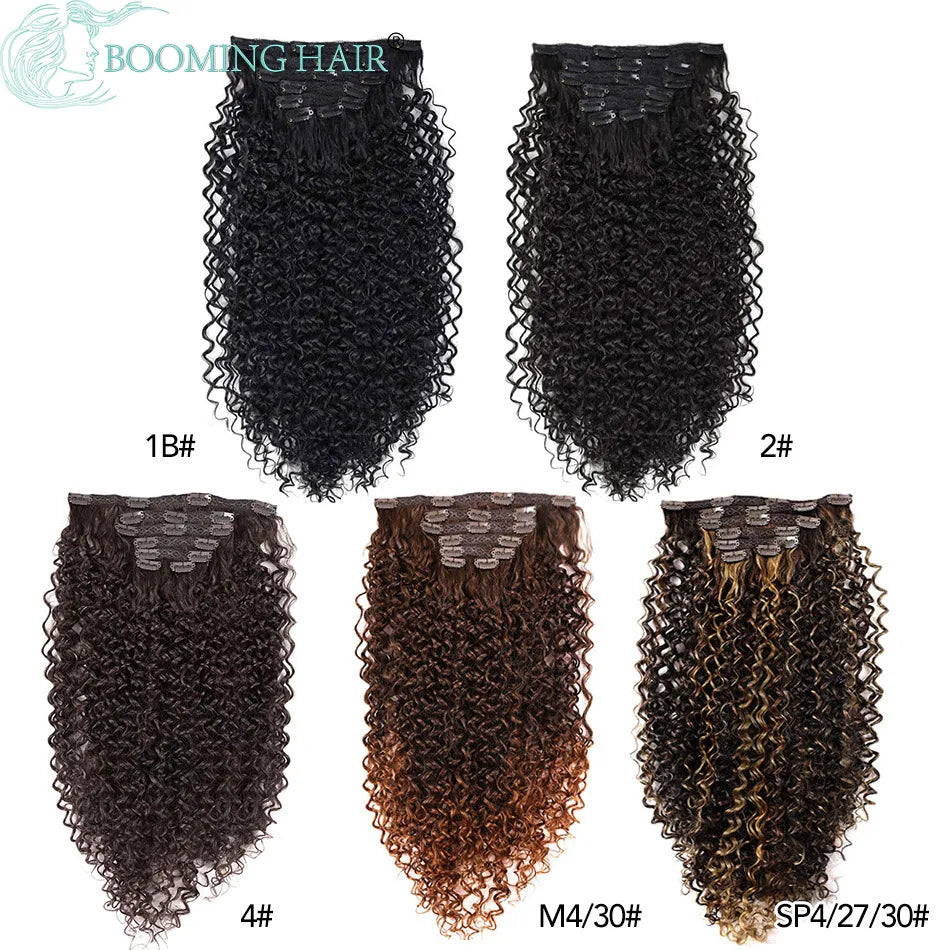 Kinky Curly Clip In Hair Extension For Women - Lushstrand