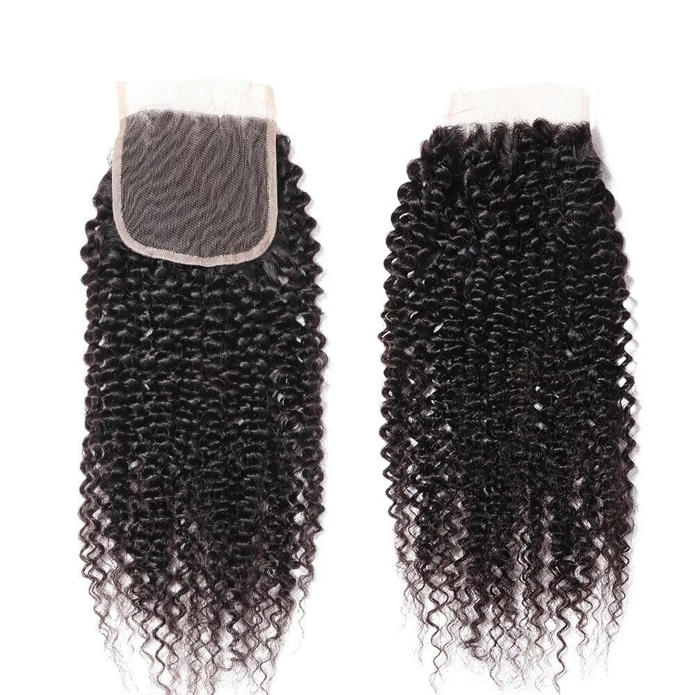 Remy HairHair Kinky Culry Bundles With Lace Closure 4*4 - Lushstrand