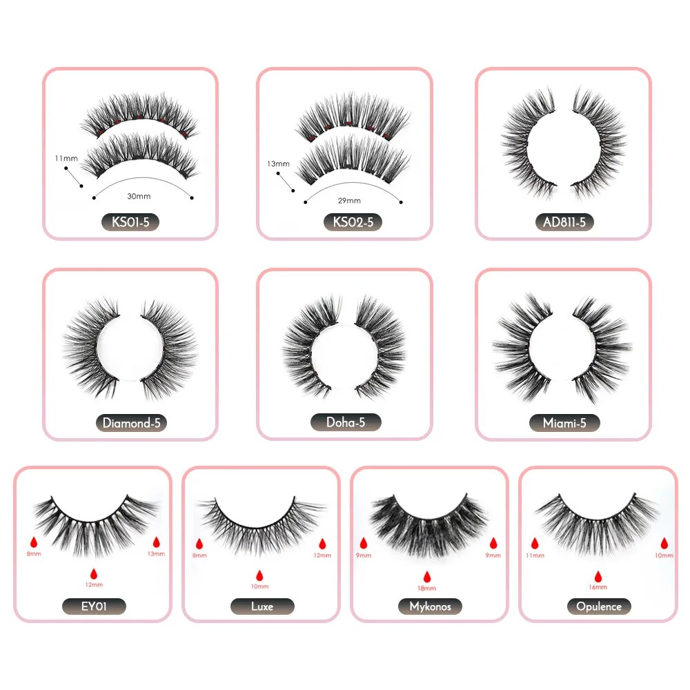 3D Natural Magnetic Eyelashes Invisible Magnetic Lashes - Lushstrand