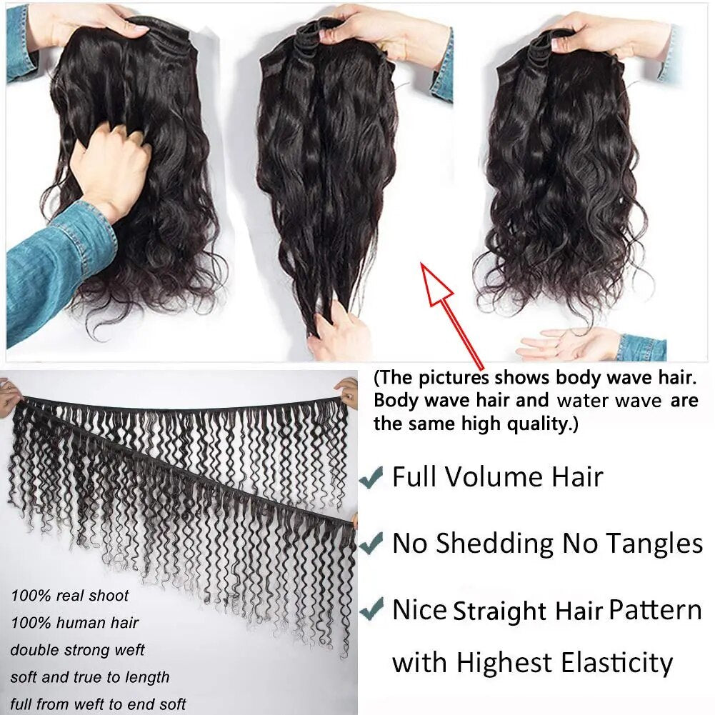 Human Hair Water Wave Bundles Raw Hair Brazilian Bundles - Lushstrand