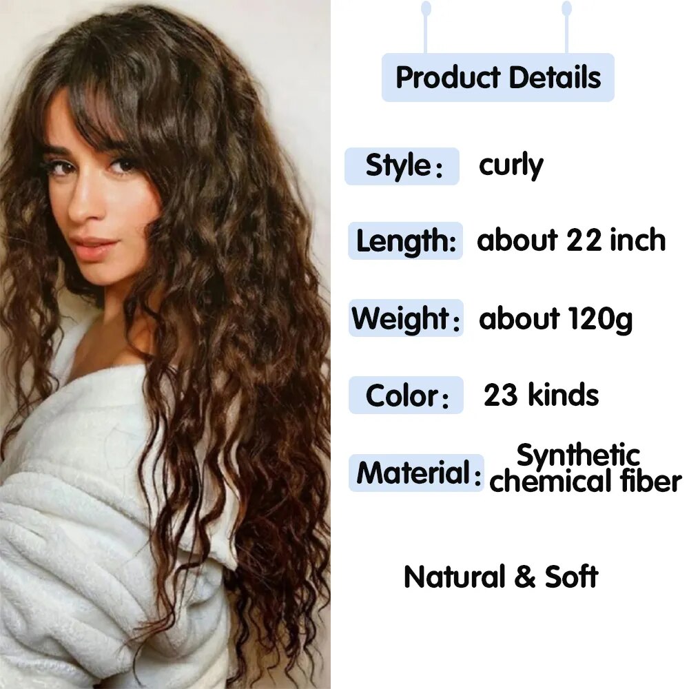 Synthetic One Piece Long Curly Clips in Hair Extension Natural Hair - Lushstrand