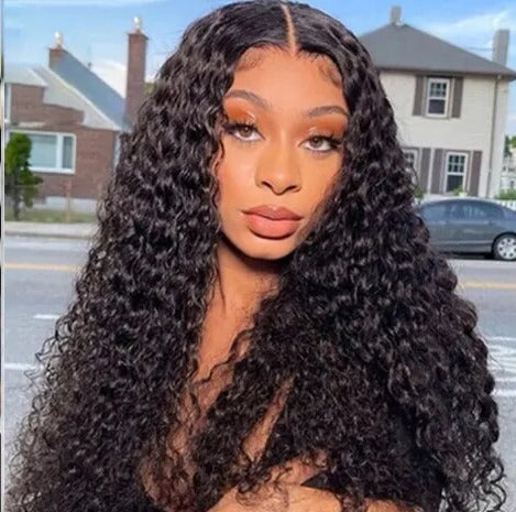 Water Wave Lace Frontal Human Hair For Black Women - Lushstrand