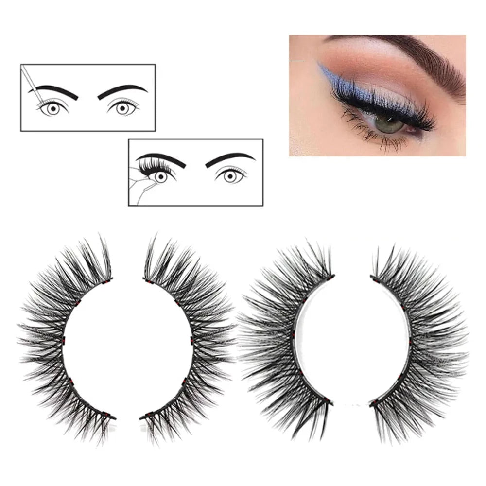 3D Natural Magnetic Eyelashes Invisible Magnetic Lashes - Lushstrand