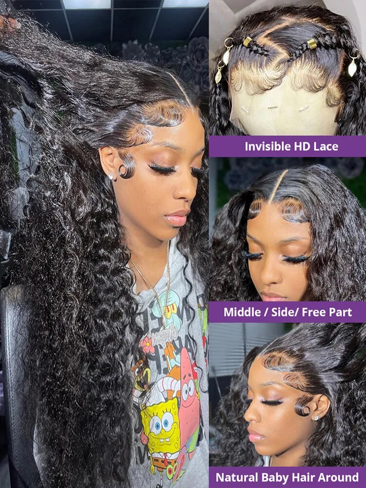 Loose Deep Wave 200 Density 360 Lace Frontal Human Hair - Lushstrand