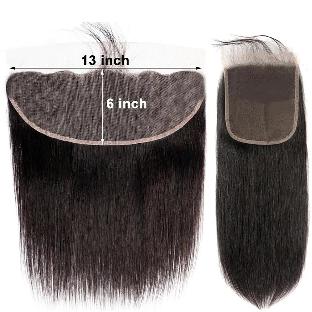 Human Hair Lace Closure Frontal 10A Brazilian Glue less Remy Hair - Lushstrand