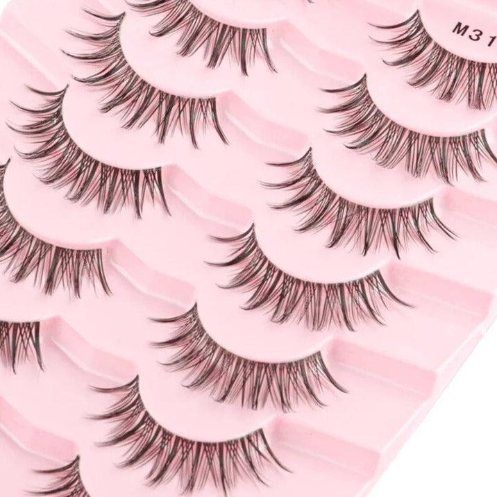 Korean 3D Mink Eyelashes Manga Lashes Fluffy Wispy False Lashes - Lushstrand