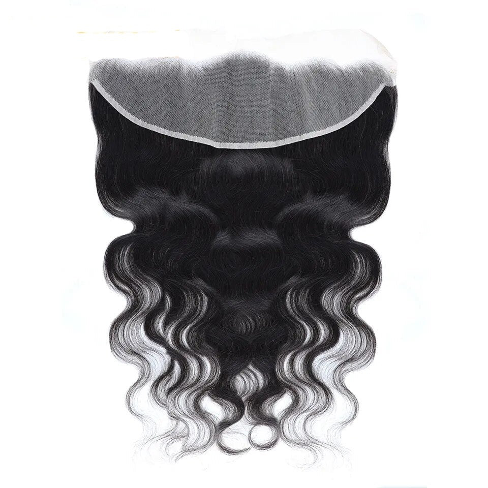 Frontal Transparent Can Be Bleached Brazilian Human Hair Straight Body Wave - Lushstrand