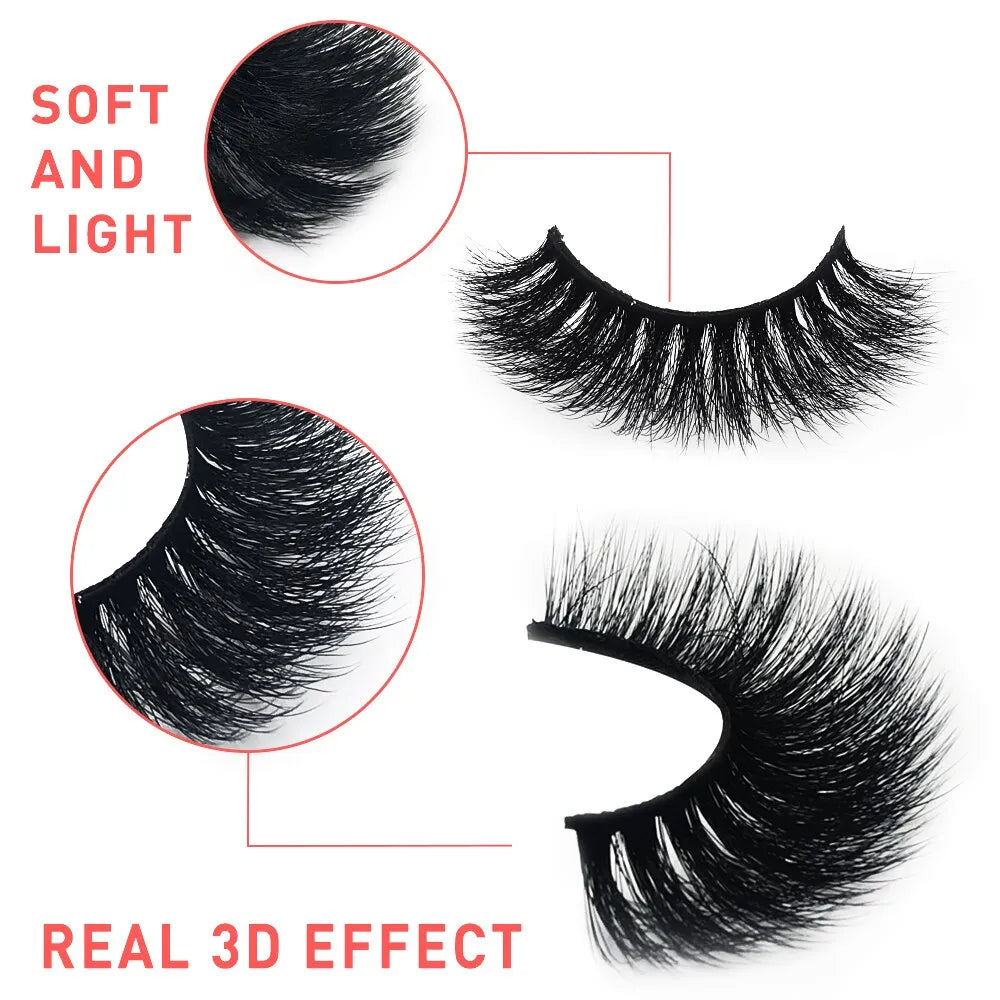 Handmade Fluffy Dramatic Lashes Cruelty Free False Eyelashes - Lushstrand