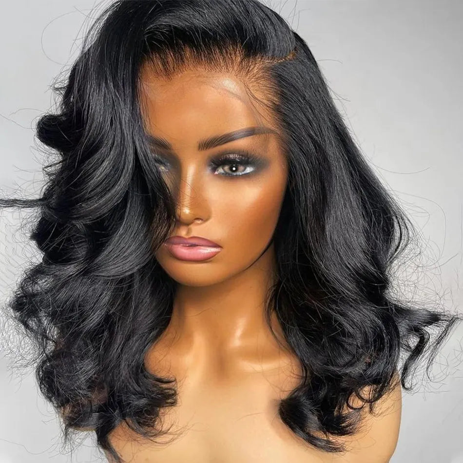 Body Wave Short Bob Wigs Lace Front Human Hair - Lushstrand