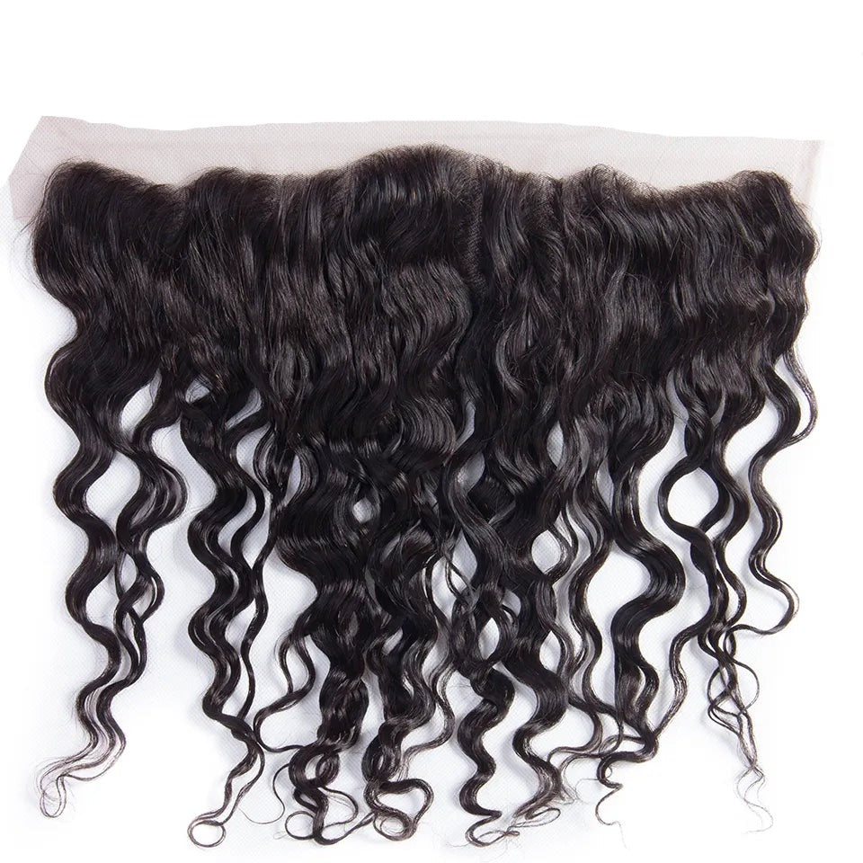 Water Wave Lace Frontal Human Hair For Black Women - Lushstrand