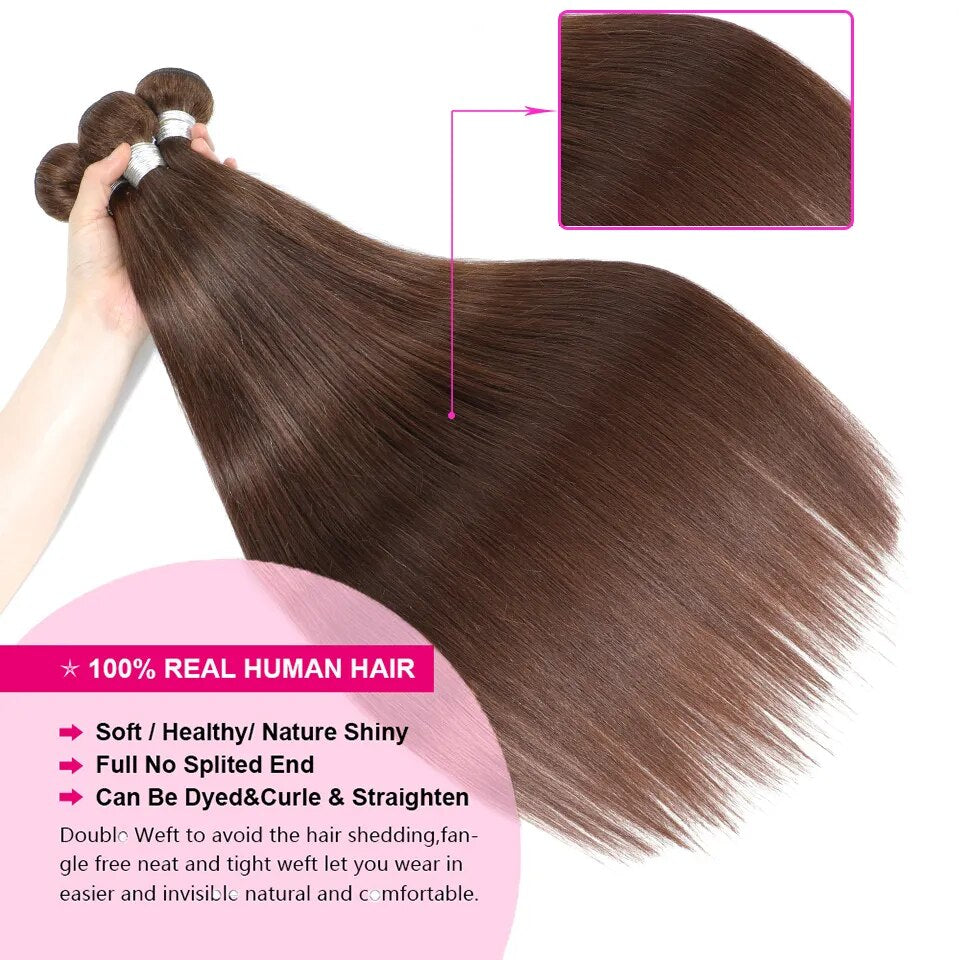 Weave Bundles Human Hair Virgin Extension 1 3 4 Bundles - Lushstrand