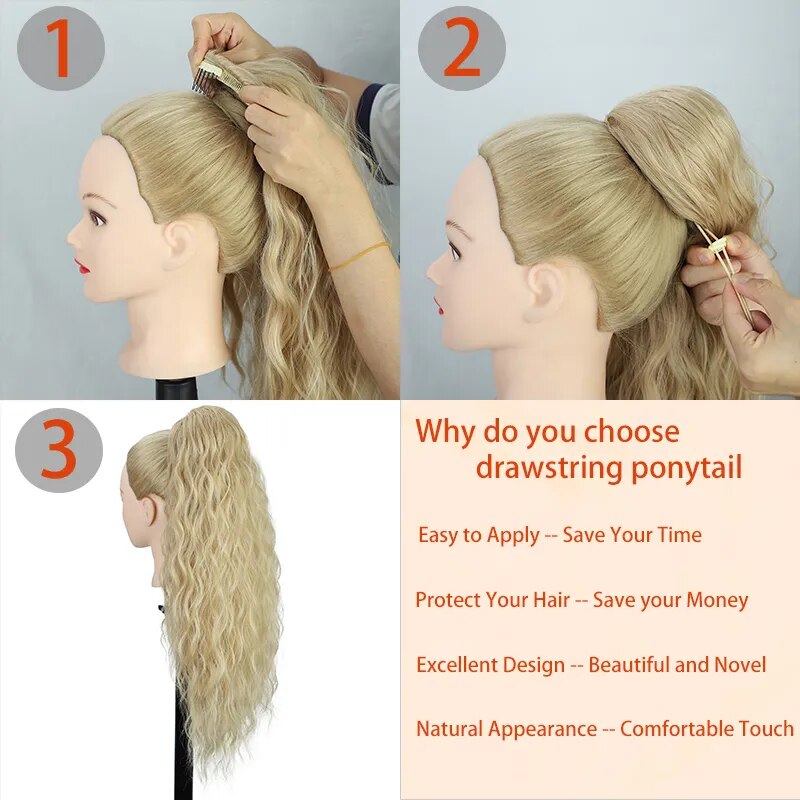 Long Curly Wavy Ponytail Hair Extension for Women - Lushstrand