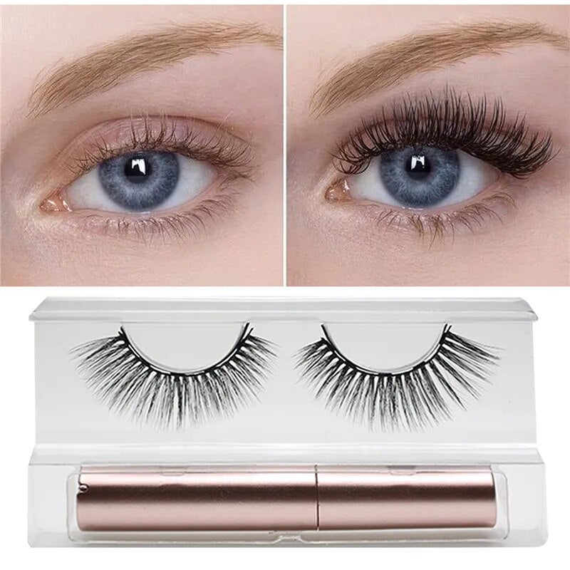 Set Waterproof Lasting Naturally Magnetic Eyelashes - Lushstrand