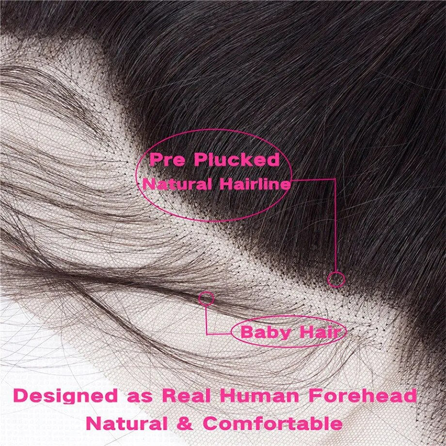 Transparent Lace Front Frontal Human Hair Brazilian Straight Lace - Lushstrand